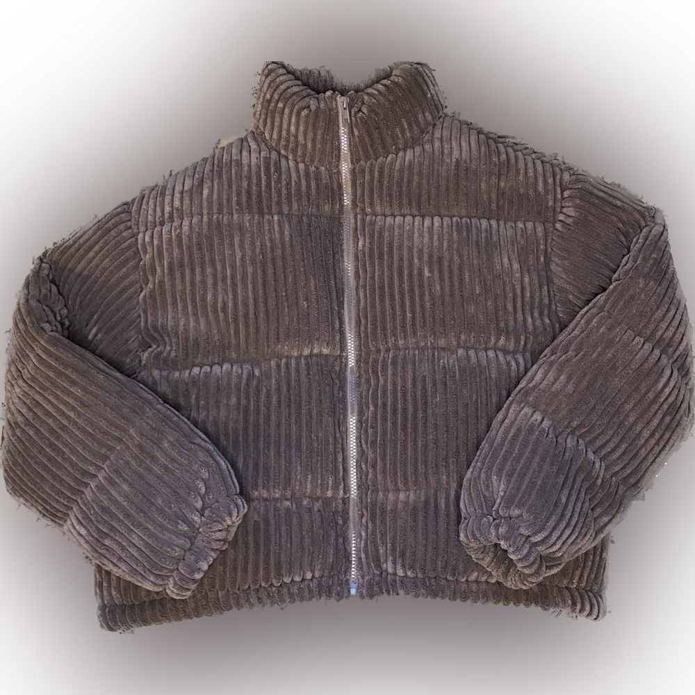 Brown Corduroy Puffer Jacket